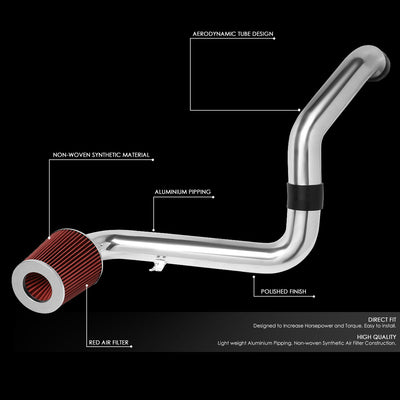 D-Motoring - Short Ram Air Intake System - 3 - Cone Stlye - Washable - Aluminum - 06-09 Honda S2000 - 2