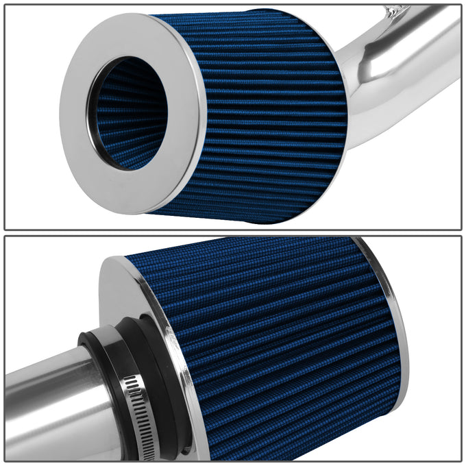 D-Motoring - Short Ram Air Intake System - 2.75 - Cone Stlye - Washable - Aluminum - 98-02 Honda Accord V6 - 3