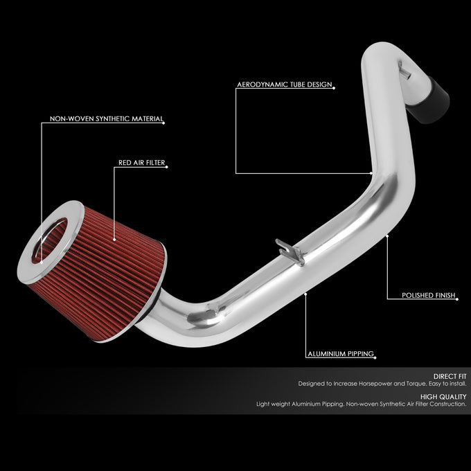 D-Motoring - 94-01 Acura Integra GS RS LSShort Ram Air Intake System - Reusable - Aluminum - 2