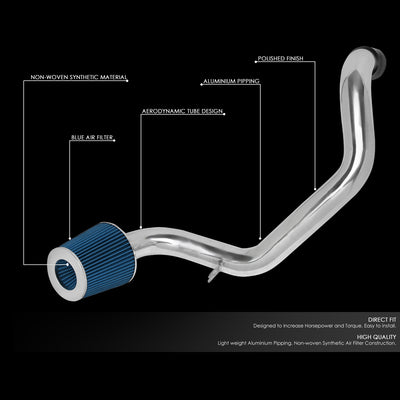 D-Motoring - 94-01 Acura Integra GSRShort Ram Air Intake System - Reusable - Aluminum - 2