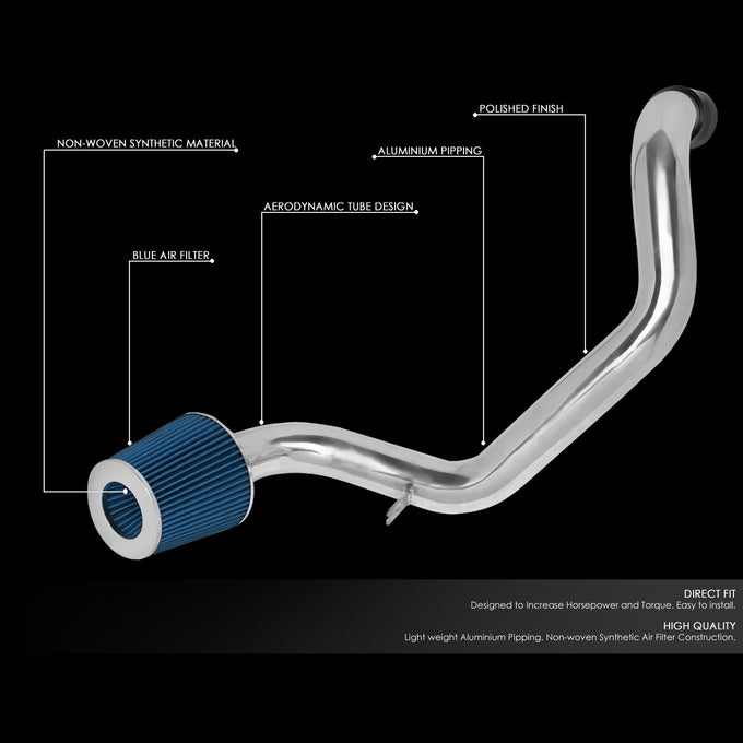 D-Motoring - 94-01 Acura Integra GSRShort Ram Air Intake System - Reusable - Aluminum - 2