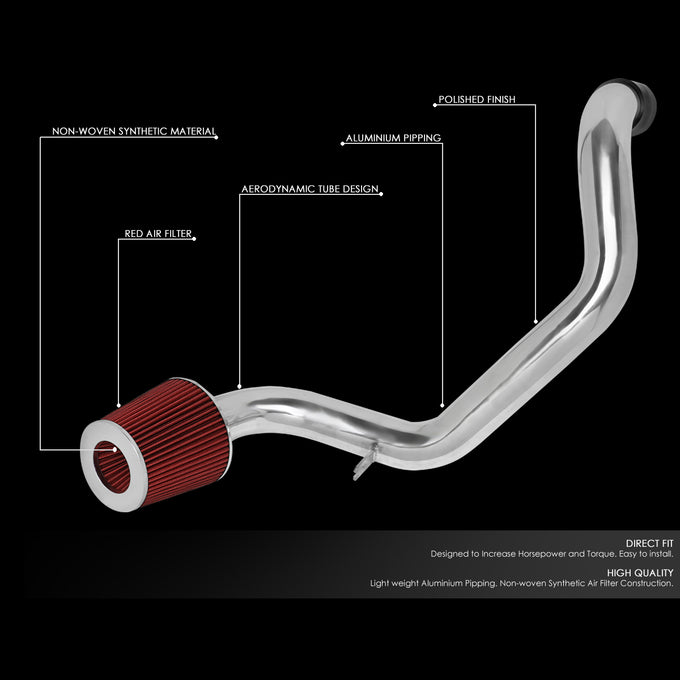 D-Motoring - 94-01 Acura Integra GSRShort Ram Air Intake System - Reusable - Aluminum - 2