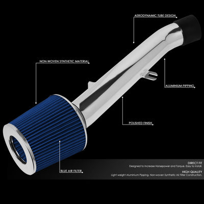 D-Motoring - Short Ram Air Intake System - 3 - Cone Stlye - Washable - Aluminum - 03-06 Infiniti G35 - 2