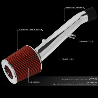 D-Motoring - Short Ram Air Intake System - 3 - Cone Stlye - Washable - Aluminum - 03-06 Infiniti G35 - 2