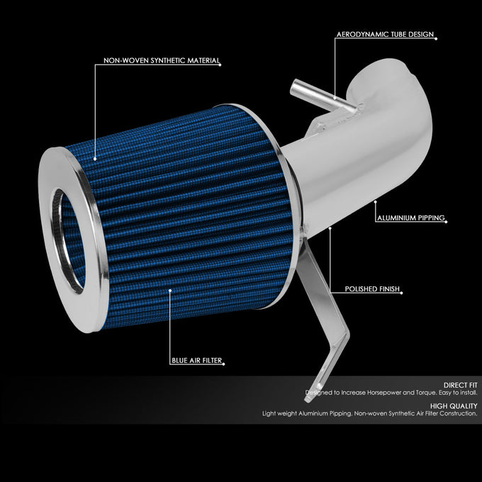 D-Motoring - Short Ram Air Intake System - 3 - Cone Stlye - Washable - Aluminum - 07-12 Nissan Altima 2.5L 4Cyl - 2