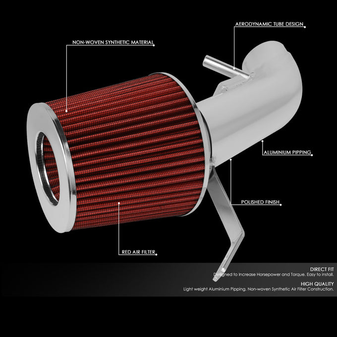 D-Motoring - Short Ram Air Intake System - 3 - Cone Stlye - Washable - Aluminum - 07-12 Nissan Altima 2.5L 4Cyl - 2
