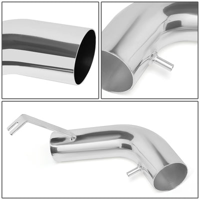 D-Motoring - Short Ram Air Intake System - 2.75 - Cone Stlye - Washable - Aluminum - 03-08 Hyundai Tiburon 2.0L L4 - 5