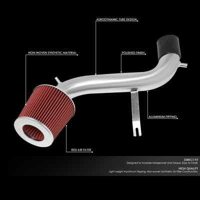 D-Motoring - Short Ram Air Intake System - 2.75 - Cone Stlye - Washable - Aluminum - 01-05 Lexus IS300 3.0L L6 - 2