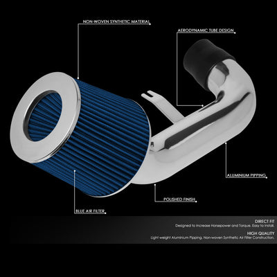 D-Motoring - Short Ram Air Intake System - 3 - Cone Stlye - Washable - Aluminum - 02-06 Acura RSX - 2