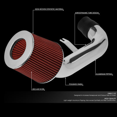 D-Motoring - Short Ram Air Intake System - 3 - Cone Stlye - Washable - Aluminum - 02-06 Acura RSX - 2
