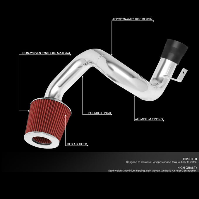 D-Motoring - Short Ram Air Intake System - 2.75 - Cone Stlye - Washable - Aluminum - 00-05 Toyota Celica GTS - 2