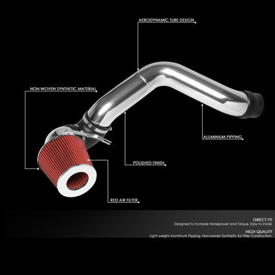 D-Motoring - Short Ram Air Intake System - 3 - Cone Stlye - Washable - Aluminum - Dodge Charger 3.5L V6 / Dodge Challenger 3.5L V6 - 2