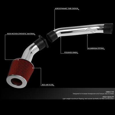 D-Motoring - Short Ram Air Intake System - 3 - Cone Stlye - Washable - Aluminum - 03-06 Infiniti G35 - 2