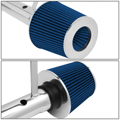 D-Motoring - Short Ram Air Intake System - 2.5 - Cone Stlye - Washable - Aluminum - Chevy S10 2.2L / GMC Sonoma 2.2L - 3