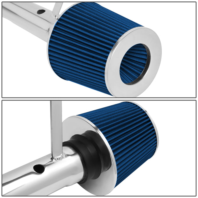 D-Motoring - Short Ram Air Intake System - 2.5 - Cone Stlye - Washable - Aluminum - Chevy S10 2.2L / GMC Sonoma 2.2L - 3