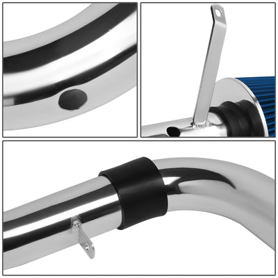 D-Motoring - Short Ram Air Intake System - 2.5 - Cone Stlye - Washable - Aluminum - Chevy S10 2.2L / GMC Sonoma 2.2L - 4