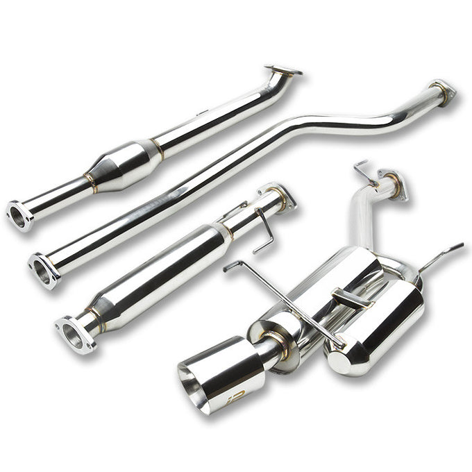J2 - Cat Back Exhaust System - W/ 4.5 Rolled Muffler Tip - Stainless Steel - 08-12 Honda Accord J2 - 1