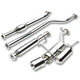J2 - Cat Back Exhaust System - W/ 4.5 Rolled Muffler Tip - Stainless Steel - 08-12 Honda Accord J2 - 1
