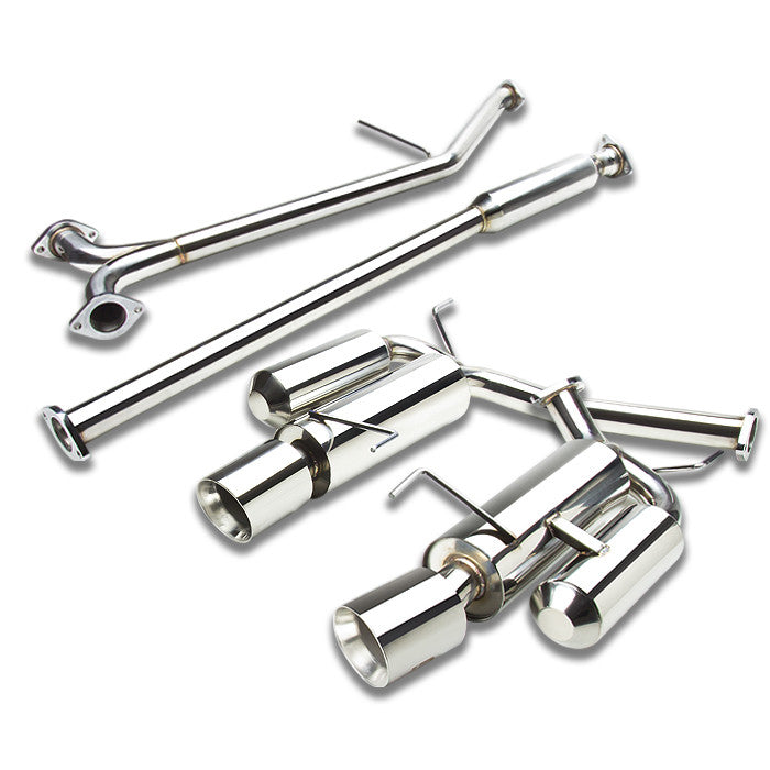 J2 - Cat Back Exhaust System - W/ 4.25 Rolled Muffler Tip - Stainless Steel - 03-07 Honda Accord V6 Cl7 J2 - 1