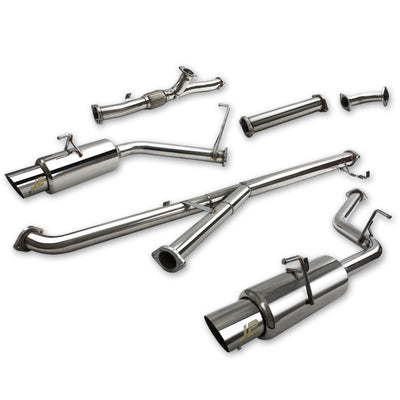 J2 - Cat Back Exhaust System - W/ 4 Dual Muffler Tips - Stainless Steel - 91-99 Mit 3000Gt GTO J2 - 1