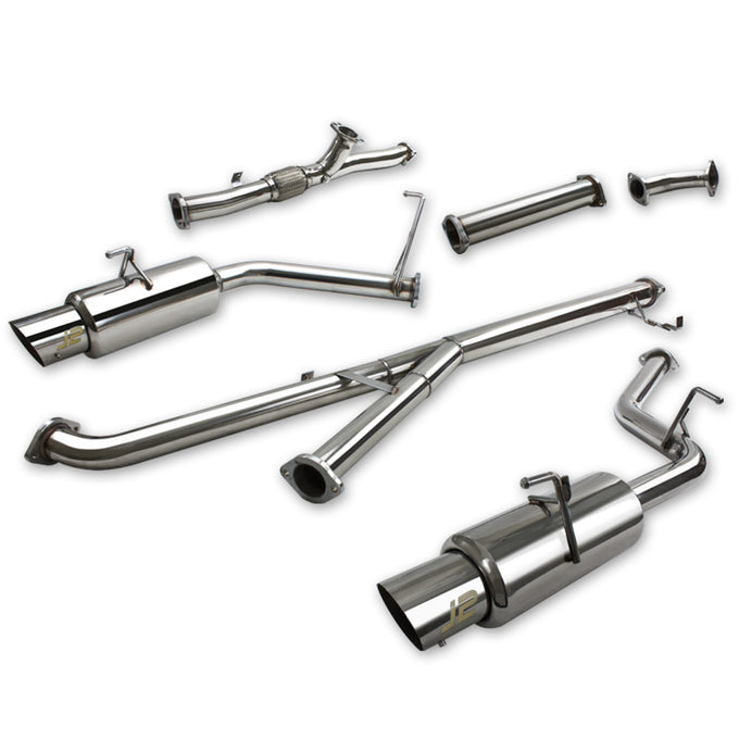 J2 - Cat Back Exhaust System - W/ 4 Dual Muffler Tips - Stainless Steel - 91-99 Mit 3000Gt GTO J2 - 1