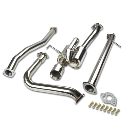 J2 - Cat Back Exhaust System - W/ 3.5 Muffler Tip - Stainless Steel - 12-13 Fait 500 1.4L J2 - 1