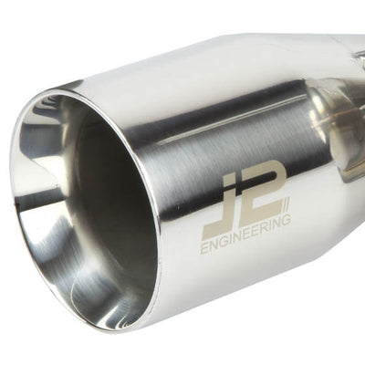 J2 - Cat Back Exhaust System - W/ 3.5 Muffler Tip - Stainless Steel - 12-13 Fait 500 1.4L J2 - 3
