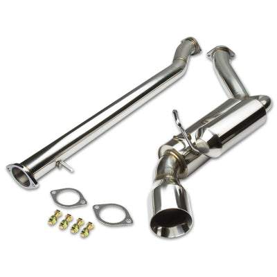 J2 - Cat Back Exhaust System - W/ 4.5 Rolled Muffler Tip - Stainless Steel - 07-13 Infiniti G37 Coupe J2 - 1