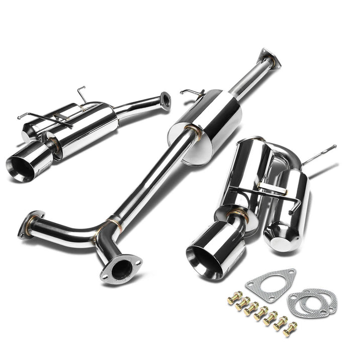 J2 - Cat Back Exhaust System - W/ 4.5 Dual Muffler Tips - Stainless Steel - S2000 F20 / F22 AP1/AP2 J2 - 1