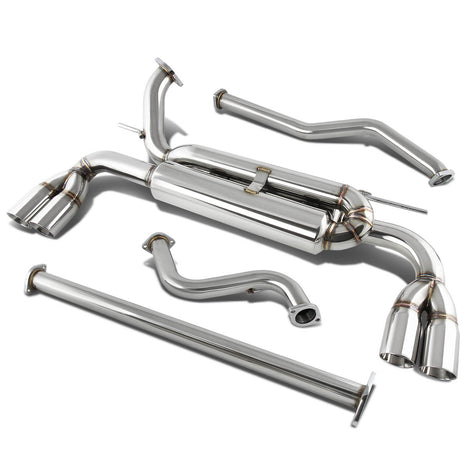 J2 - Cat Back Exhaust System - W/ Rolled Muffler Tip - Stainless Steel - 12-14 Ford Focus Hatch J2 - 1