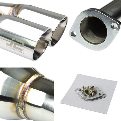 J2 - Cat Back Exhaust System - W/ Rolled Muffler Tip - Stainless Steel - 12-14 Ford Focus Hatch J2 - 2