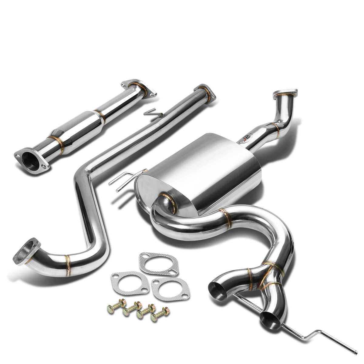 J2 - Cat Back Exhaust System - W/ Dual Muffler Tips - Stainless Steel - 12-14 Veloster J2 - 1