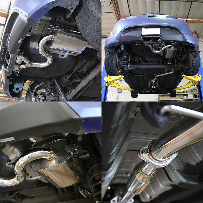 J2 - Cat Back Exhaust System - W/ Dual Muffler Tips - Stainless Steel - 12-14 Veloster J2 - 6