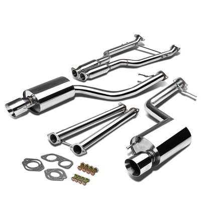 J2 - Cat Back Exhaust System - W/ 4 Dual Diagonal Muffler Tips - Stainless Steel - 14-15 Lexus IS250 / IS350 J2 - 1
