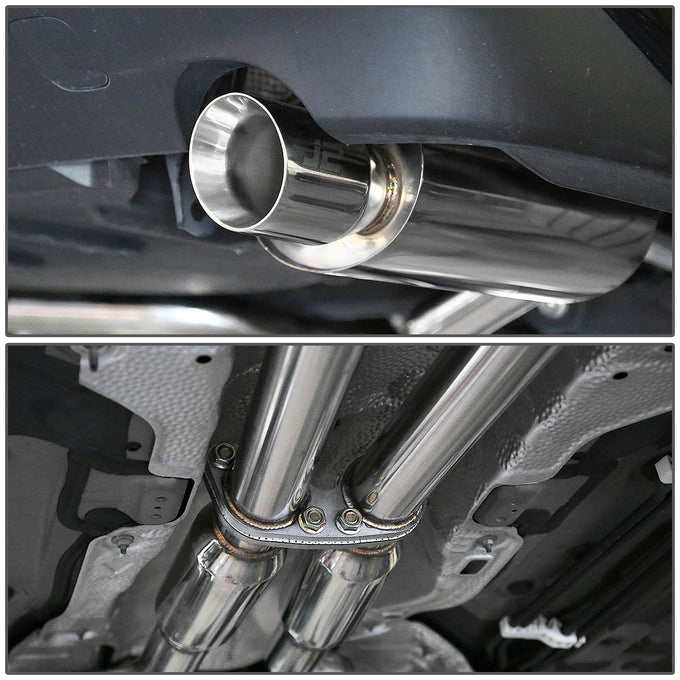 J2 - Cat Back Exhaust System - W/ 4 Dual Diagonal Muffler Tips - Stainless Steel - 14-15 Lexus IS250 / IS350 J2 - 7