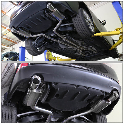 J2 - Cat Back Exhaust System - W/ 4 Dual Diagonal Muffler Tips - Stainless Steel - 14-15 Lexus IS250 / IS350 J2 - 6