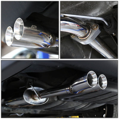 J2 - Cat Back Exhaust System - W/ Dual Diagonal Muffler Tips - Stainless Steel - 93-99 VW Jetta 1.8 / 2.0 / 2.8 VR6 J2 - 6
