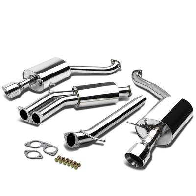 J2 - Cat Back Exhaust System - W/ 4 Dual Muffler Tips - Stainless Steel - 03-08 Audi A4 1.8T / 2.0T J2 - 1