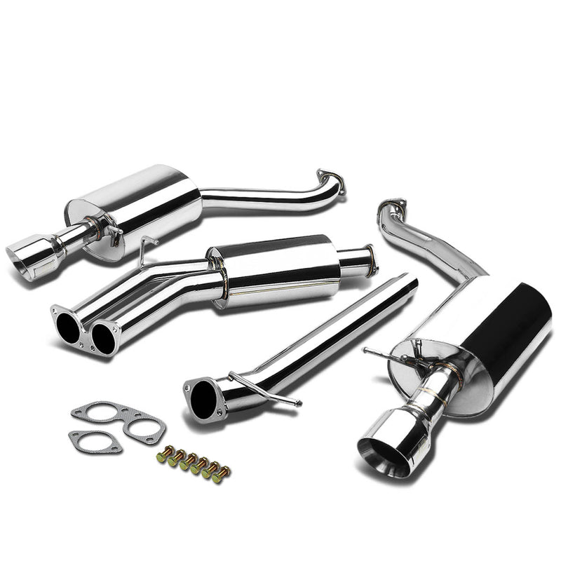 J2 - Cat Back Exhaust System - W/ 4 Dual Muffler Tips - Stainless Steel - 03-08 Audi A4 1.8T / 2.0T J2 - 1