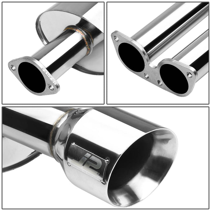 J2 - Cat Back Exhaust System - W/ 4 Dual Muffler Tips - Stainless Steel - 03-08 Audi A4 1.8T / 2.0T J2 - 2