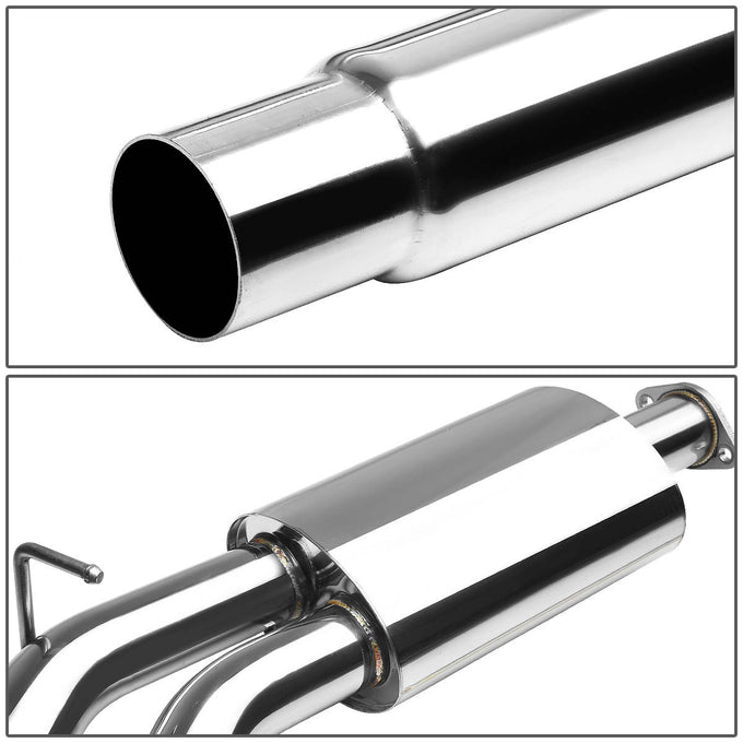 J2 - Cat Back Exhaust System - W/ 4 Dual Muffler Tips - Stainless Steel - 03-08 Audi A4 1.8T / 2.0T J2 - 4
