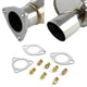 J2 - Cat Back Exhaust System - W/ 4 Rolled Muffler Tip - Stainless Steel - 07-11 CRV K24Z J2 - 2