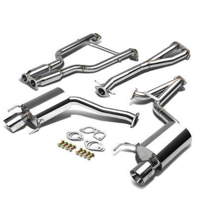 J2 - Axle Back Exhaust System - 4 Muffler Tip - 2.25 OD Inlet - Stainless Steel - 06+ IS250 XE20 - 1