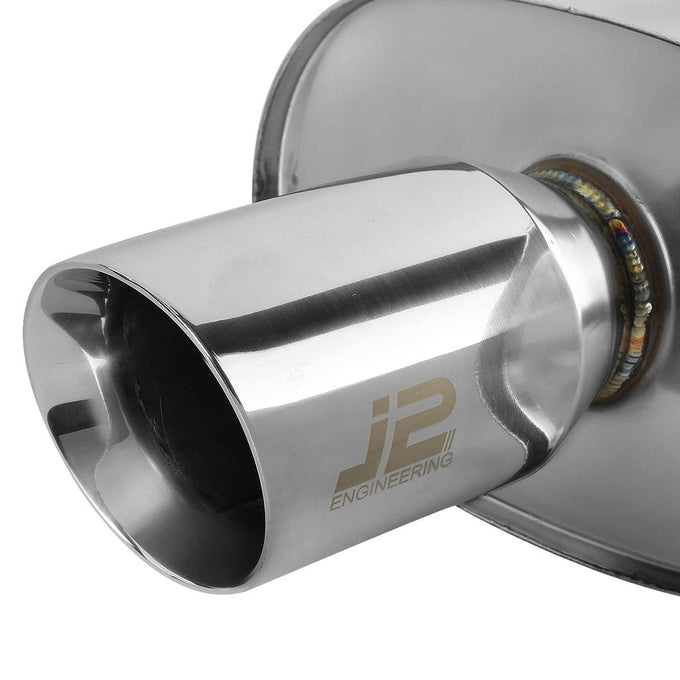 J2 - Cat Back Exhaust System - W/ 3.5 Muffler Tip - Stainless Steel - Civic EG6 3Dr J2 - 2