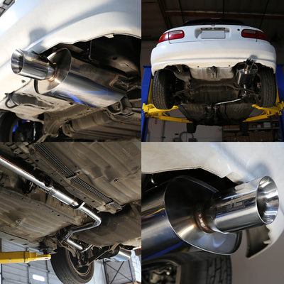 J2 - Cat Back Exhaust System - W/ 3.5 Muffler Tip - Stainless Steel - Civic EG6 3Dr J2 - 6