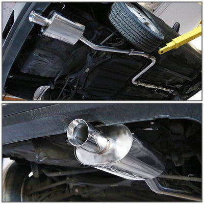 J2 - Cat Back Exhaust System - W/ 3.5 Diagonal Muffler Tip - Stainless Steel - 97-01 Honda Prelude H22A4 BB6 J2 - 7