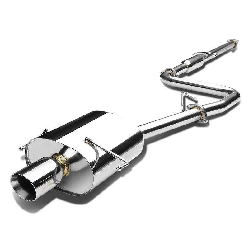 J2 - Cat Back Exhaust System - W/ 3.5 Diagonal Muffler Tip - Stainless Steel - 97-01 Honda Prelude H22A4 BB6 J2 - 1