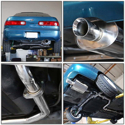 J2 - Cat Back Exhaust System - W/ 3.5 Diagonal Muffler Tip - Stainless Steel - 94-01 GSR / Type-R DB DC J2 - 7