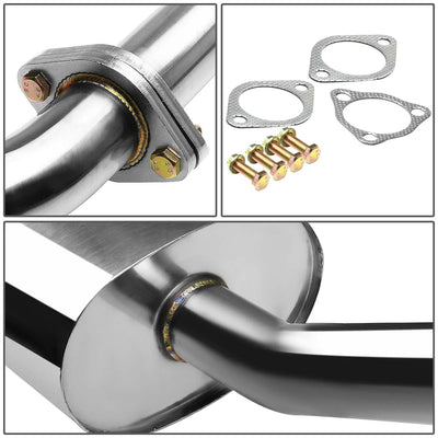 J2 - Cat Back Exhaust System - W/ 3.5 Diagonal Muffler Tip - Stainless Steel - 94-01 GSR / Type-R DB DC J2 - 4