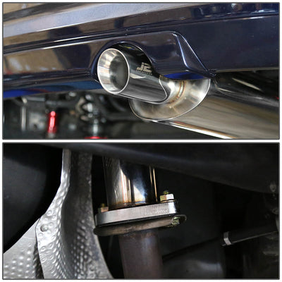 J2 - Cat Back Exhaust System - W/ 3 Diagonal Muffler Tip - Stainless Steel - 08-14 Scion XD XP 110 J2 - 6